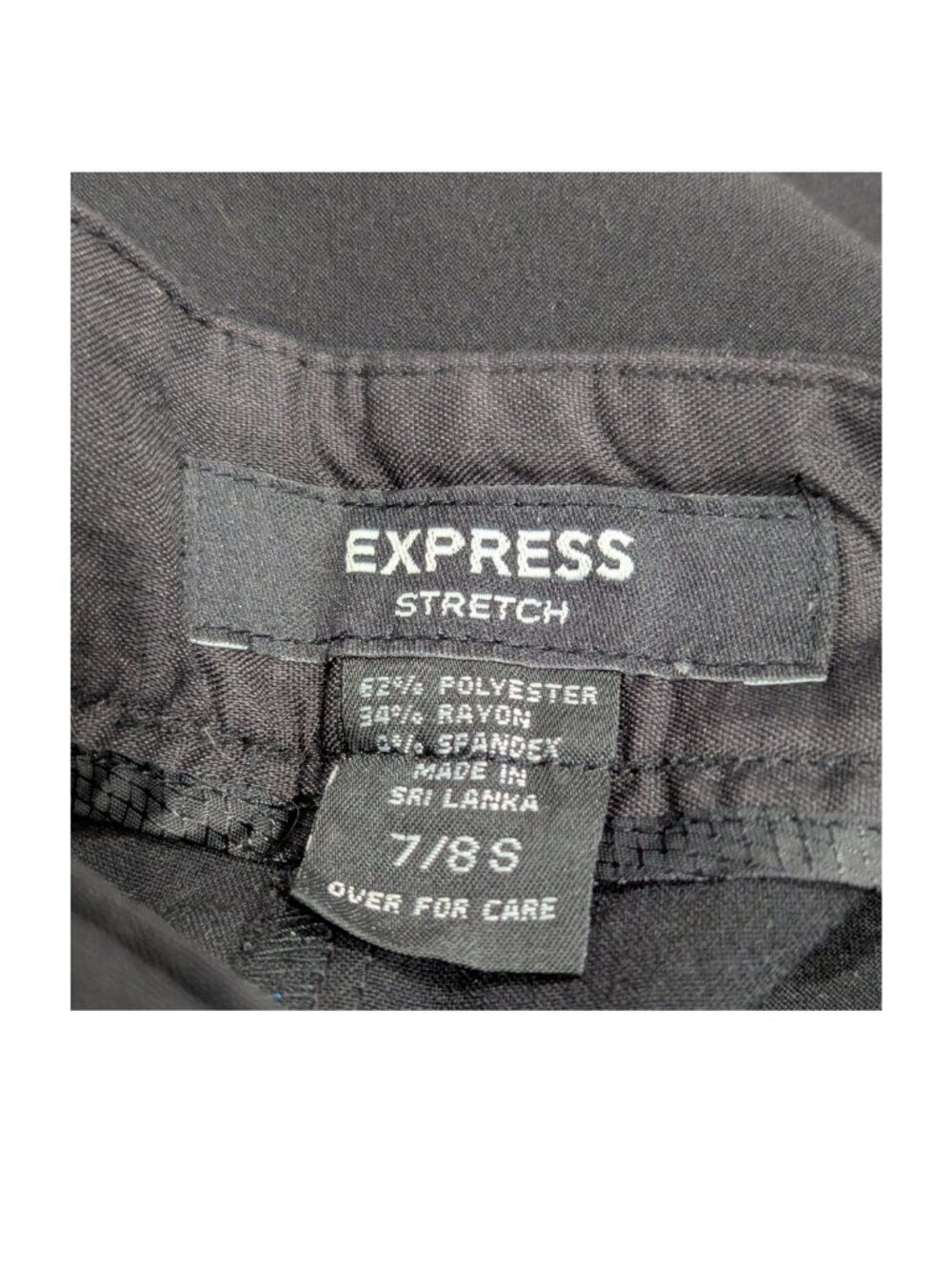 Express Black Stretch Wide Leg Dress Pants Women’s Size 7/8 Career Trousers - Picture 5 of 8